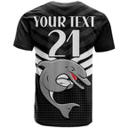 custom-text-and-number-redcliffe-dolphins-rugby-t-shirt-simple-black-style