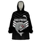 custom-text-and-number-redcliffe-dolphins-rugby-wearable-blanket-hoodie-simple-black-style