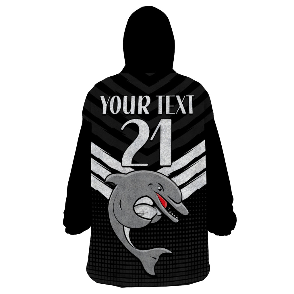 custom-text-and-number-redcliffe-dolphins-rugby-wearable-blanket-hoodie-simple-black-style