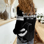 Western Suburbs Magpies Rugby Women Casual Shirt Simple Style LT9