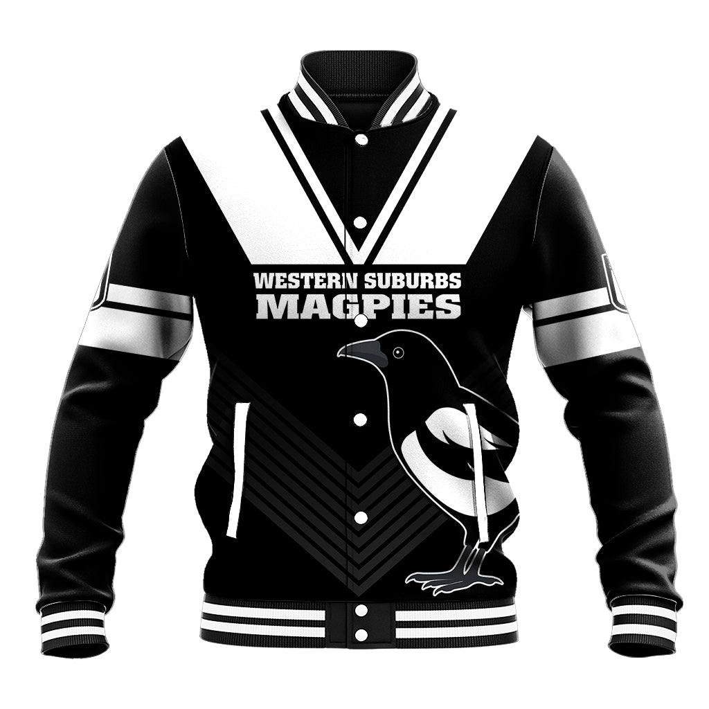 custom-text-and-number-western-suburbs-magpies-rugby-baseball-jacket-simple-style