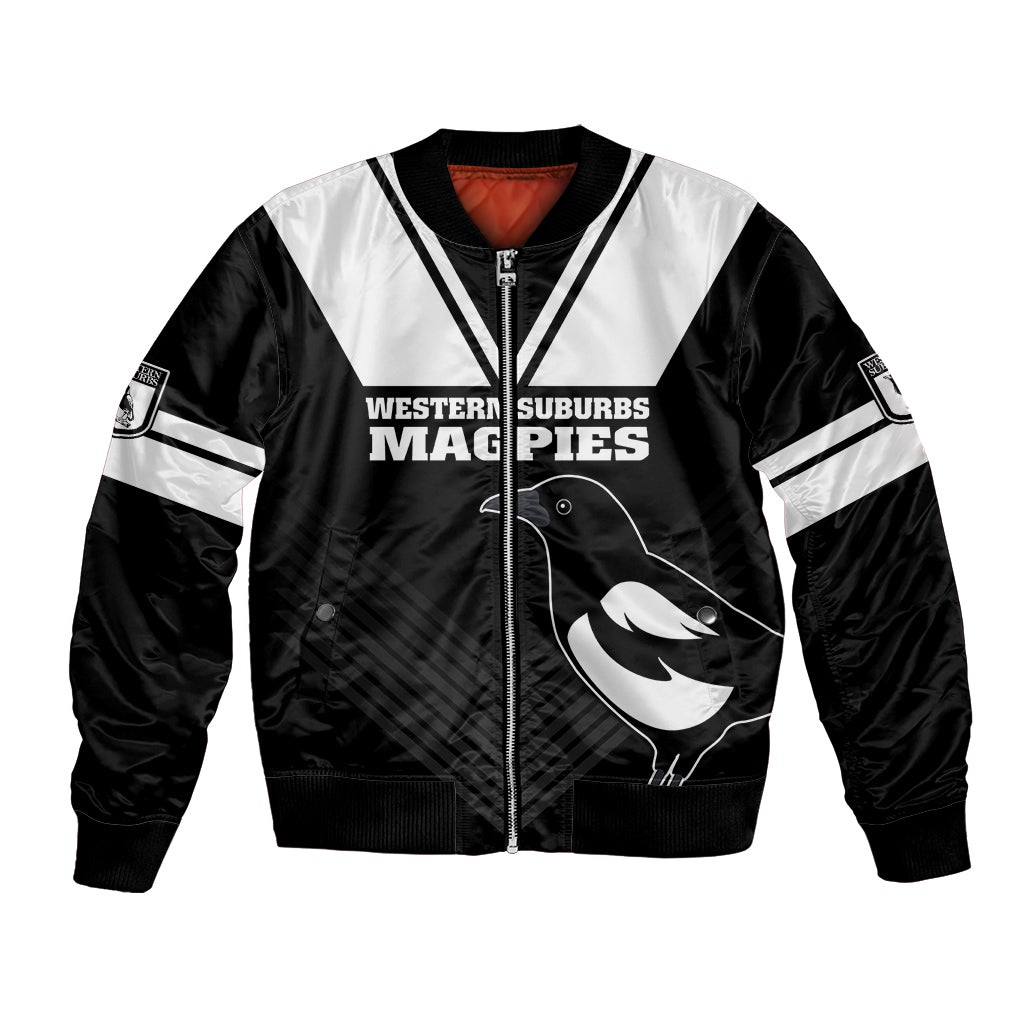 custom-text-and-number-western-suburbs-magpies-rugby-bomber-jacket-simple-style