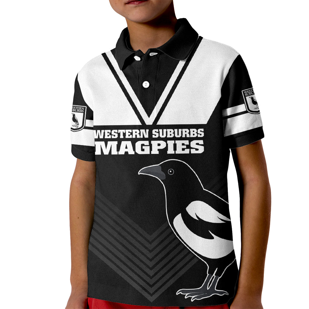 custom-text-and-number-western-suburbs-magpies-rugby-kid-polo-shirt-simple-style