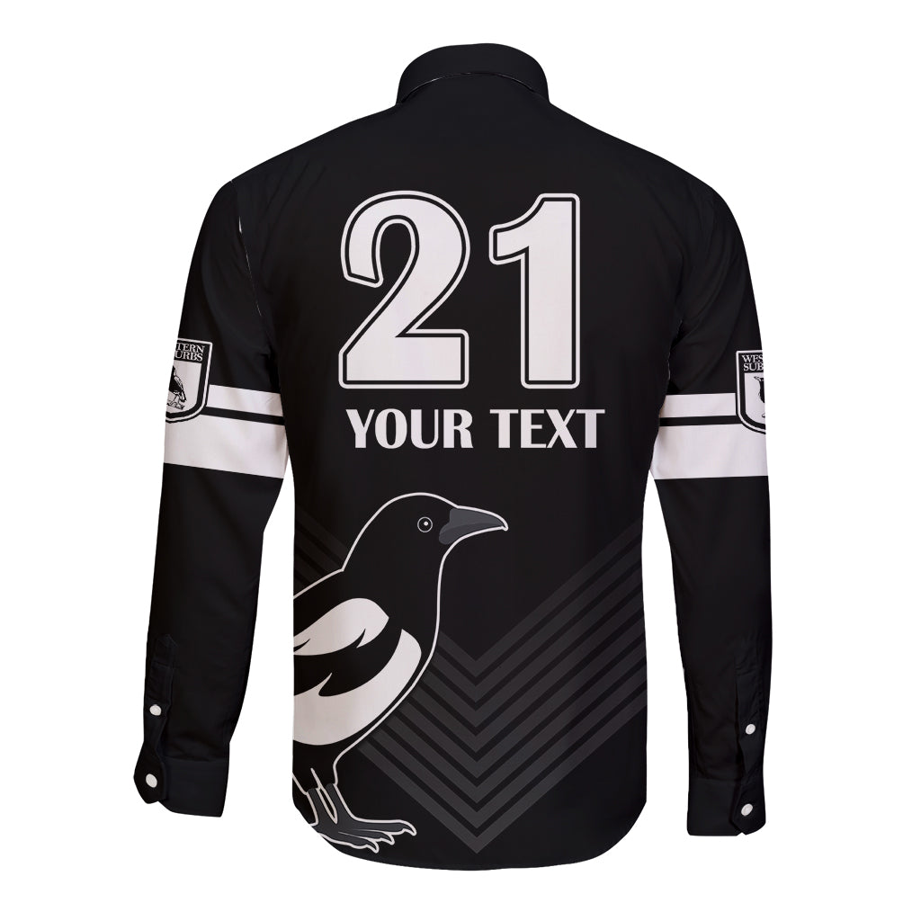 custom-text-and-number-western-suburbs-magpies-rugby-long-sleeve-button-shirt-simple-style