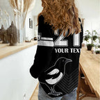 (Custom Text And Number) Western Suburbs Magpies Rugby Women Casual Shirt Simple Style LT9