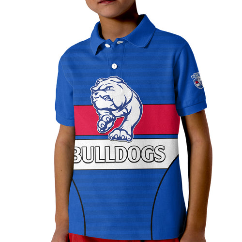 afl-bulldogs-football-kid-polo-shirt-simple-style-2023