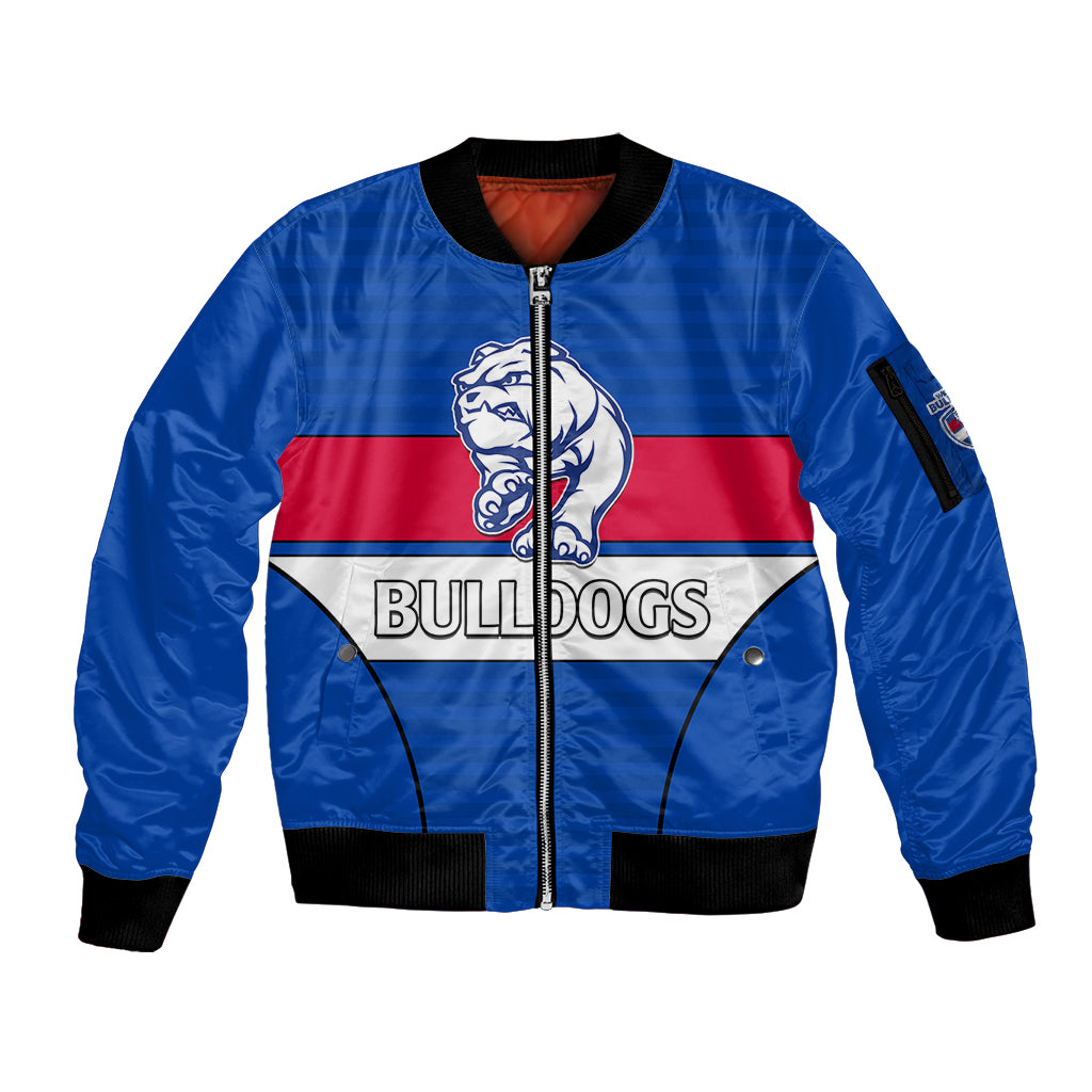 afl-bulldogs-football-sleeve-zip-bomber-jacket-simple-style-2023