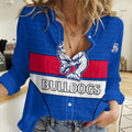 AFL Bulldogs Football Women Casual Shirt Simple Style 2023 LT9