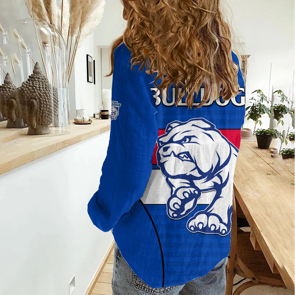 AFL Bulldogs Football Women Casual Shirt Simple Style 2023 LT9