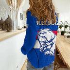 AFL Bulldogs Football Women Casual Shirt Simple Style 2023 LT9