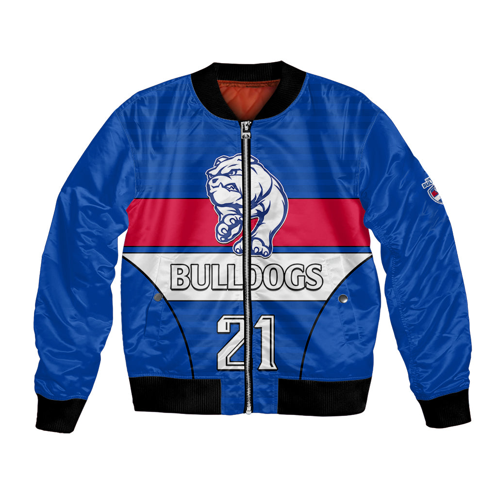 custom-text-and-number-afl-bulldogs-football-bomber-jacket-simple-style-2023
