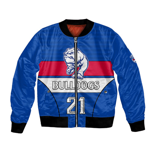 custom-text-and-number-afl-bulldogs-football-bomber-jacket-simple-style-2023