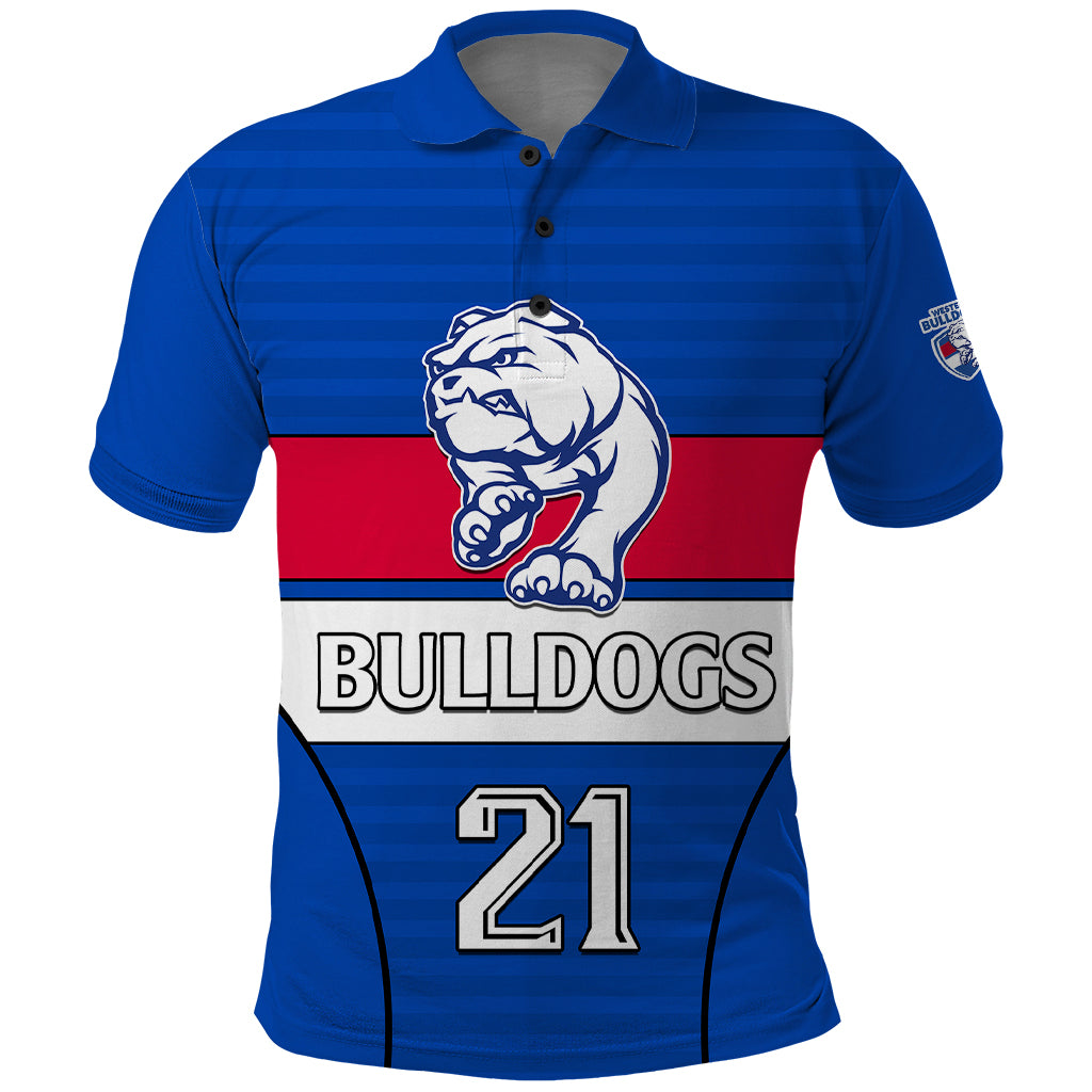 custom-text-and-number-afl-bulldogs-football-polo-shirt-simple-style-2023