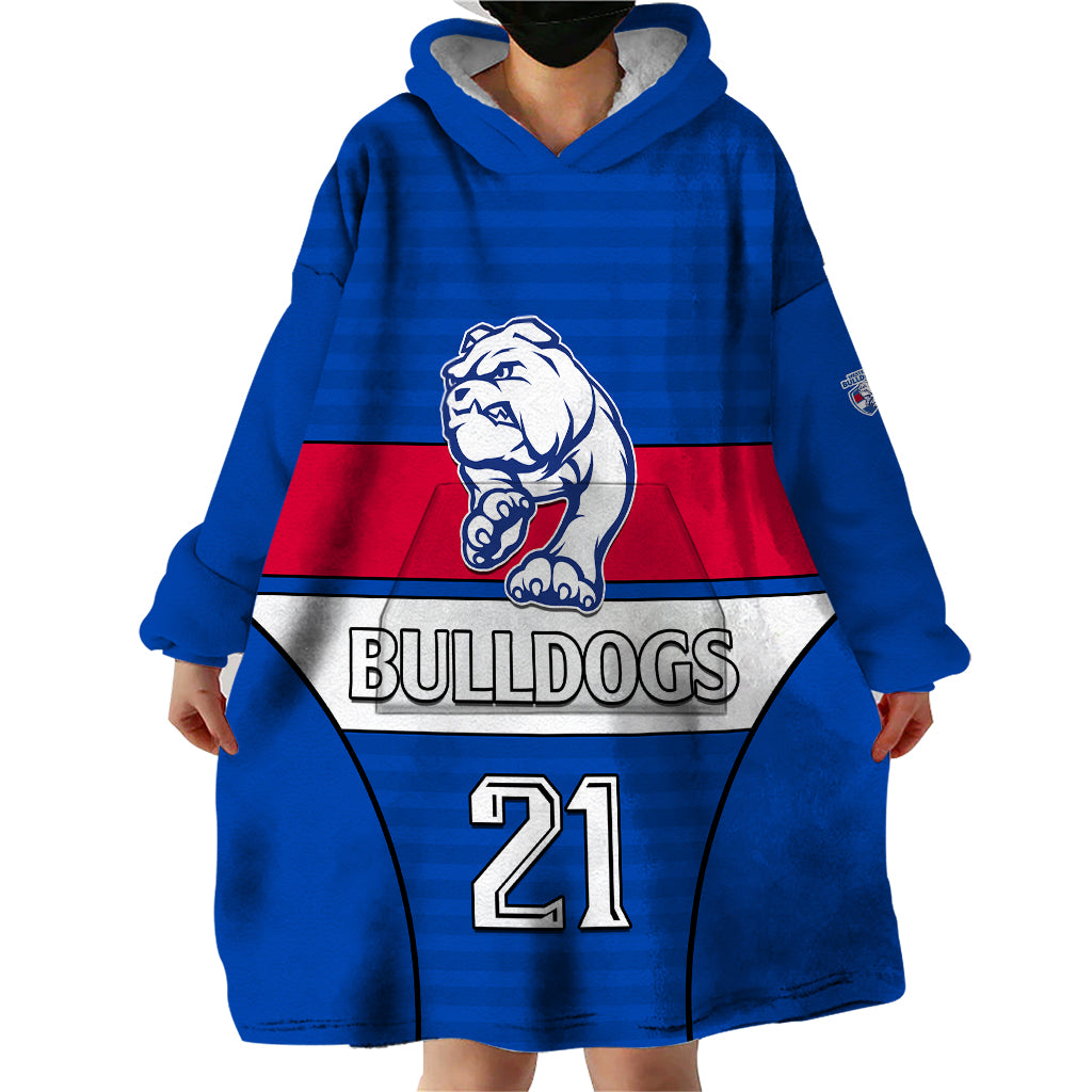custom-text-and-number-afl-bulldogs-football-wearable-blanket-hoodie-simple-style-2023