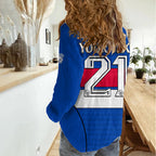(Custom Text And Number) AFL Bulldogs Football Women Casual Shirt Simple Style 2023 LT9