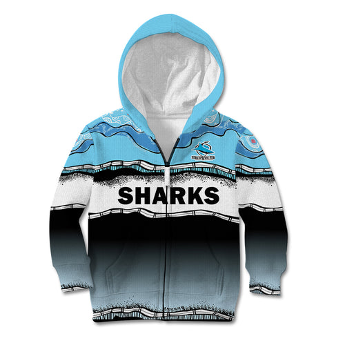 cronulla-sutherland-sharks-rugby-kid-hoodie-simple-style