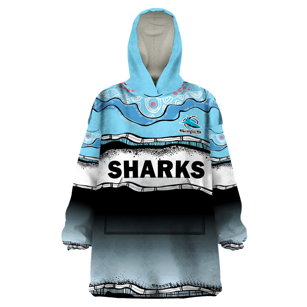 cronulla-sutherland-sharks-rugby-wearable-blanket-hoodie-simple-style
