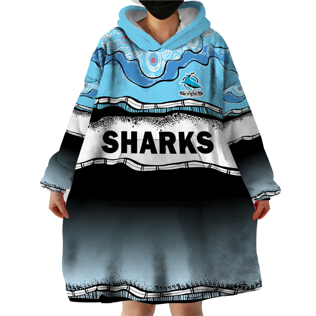 cronulla-sutherland-sharks-rugby-wearable-blanket-hoodie-simple-style