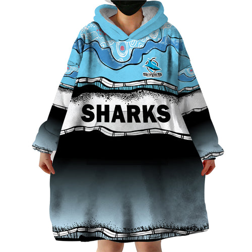 cronulla-sutherland-sharks-rugby-wearable-blanket-hoodie-simple-style