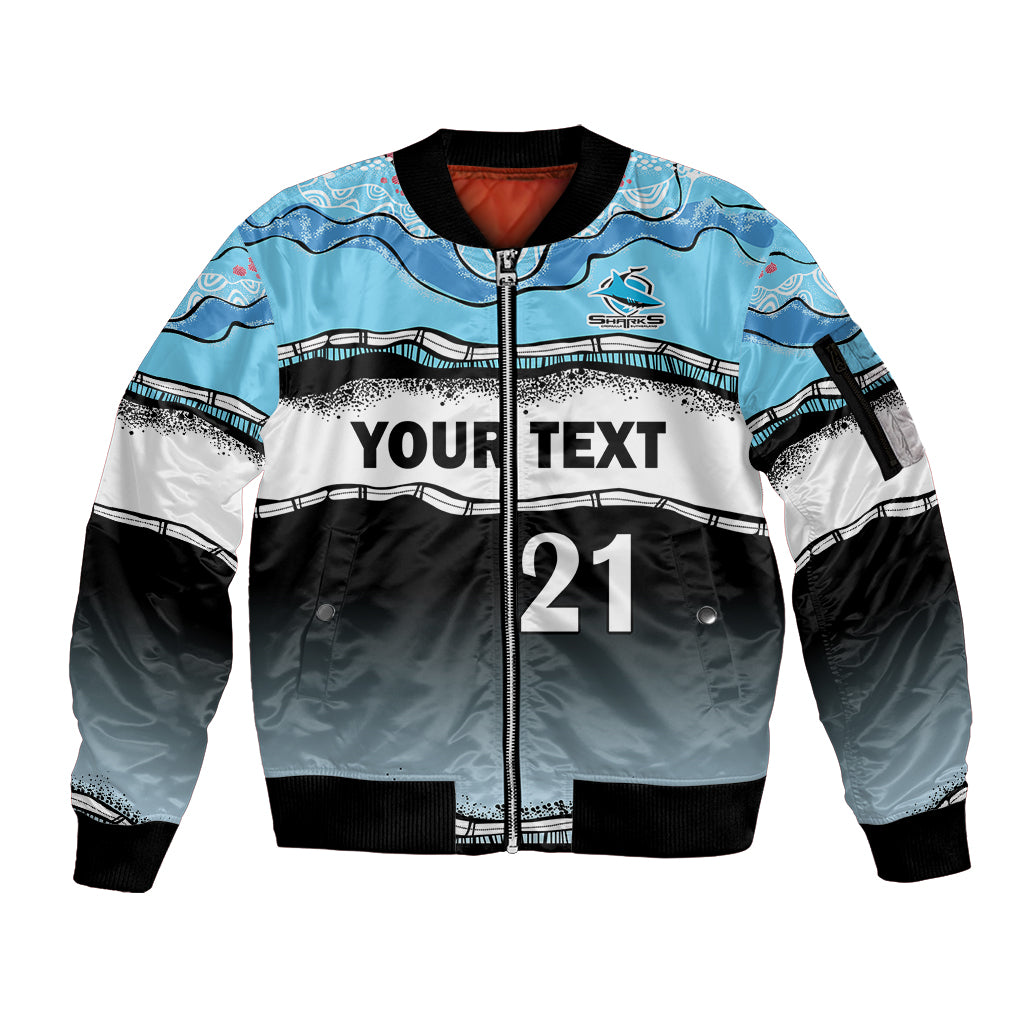 custom-text-and-number-cronulla-sutherland-sharks-rugby-sleeve-zip-bomber-jacket-simple-style