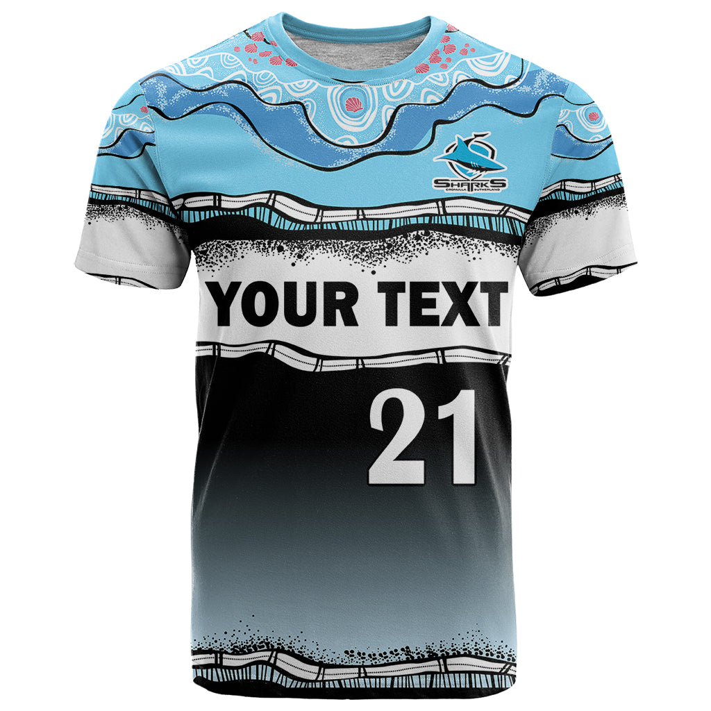 custom-text-and-number-cronulla-sutherland-sharks-rugby-t-shirt-simple-style
