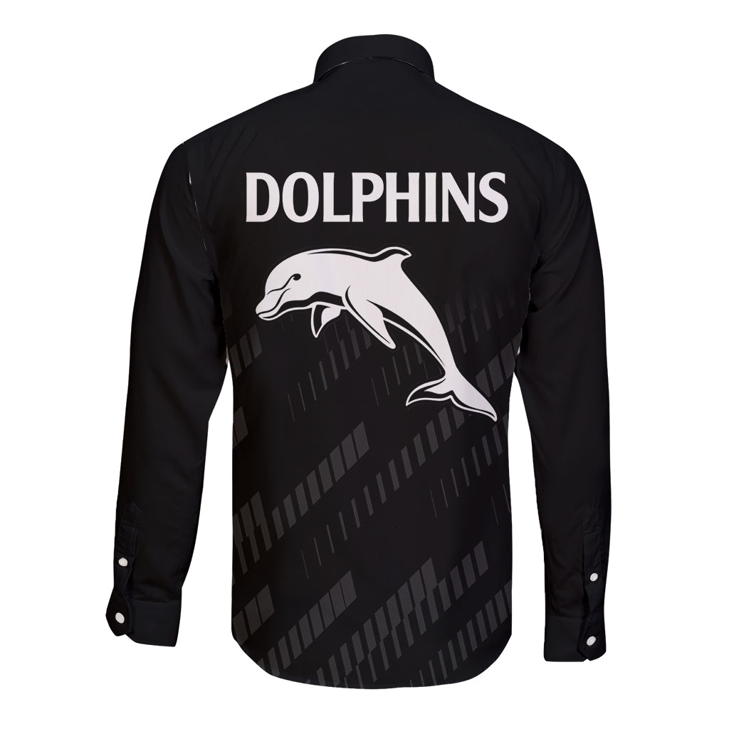 nrl-dolphins-rugby-long-sleeve-button-shirt-simple-black-style-2023