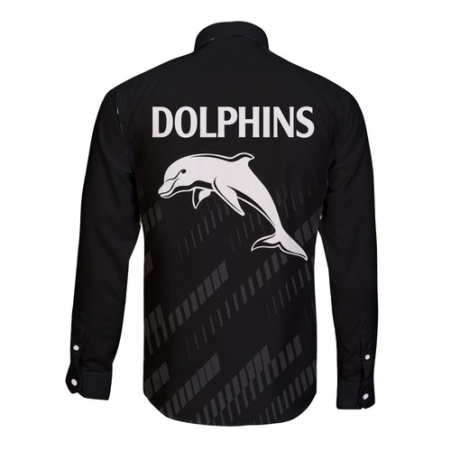 nrl-dolphins-rugby-long-sleeve-button-shirt-simple-black-style-2023