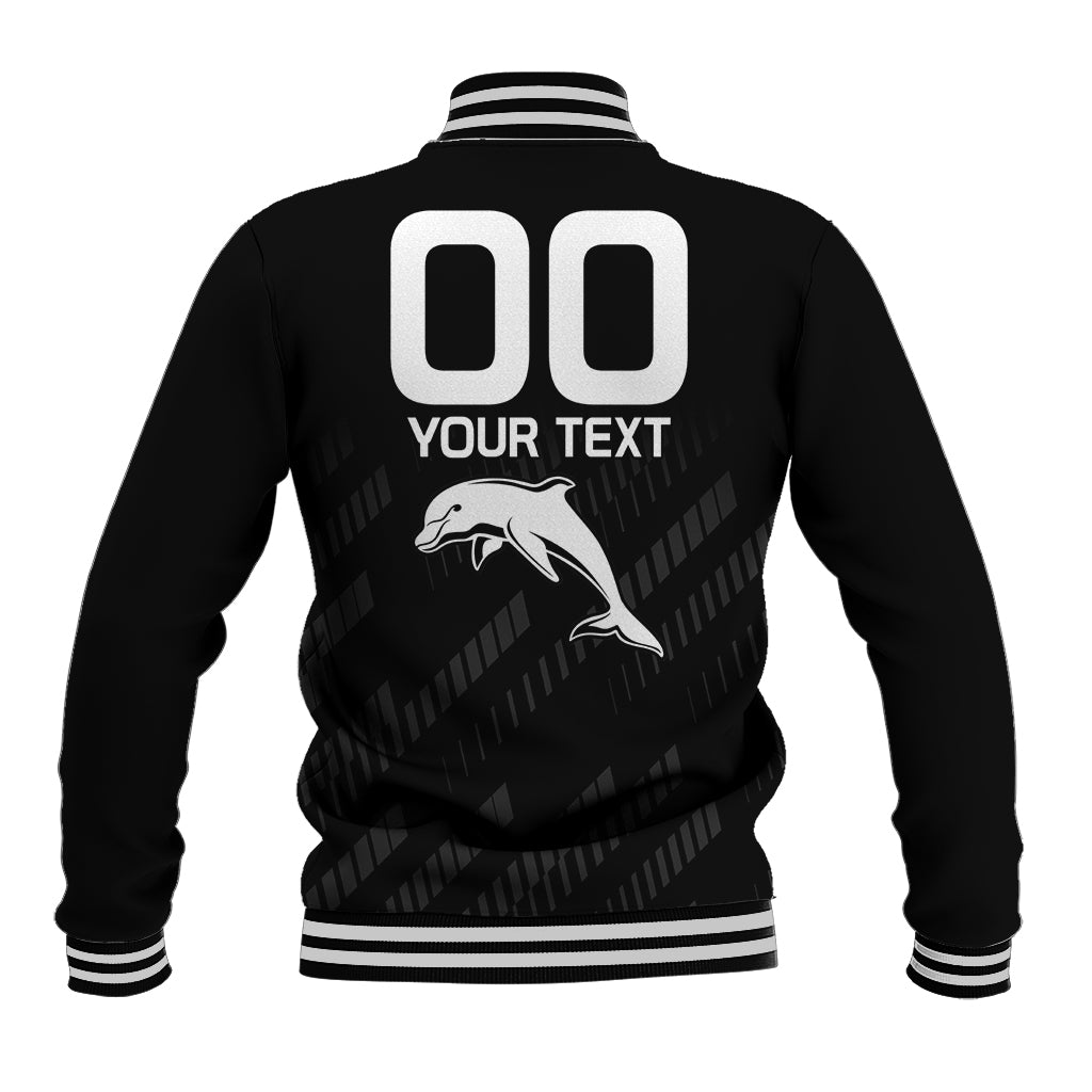custom-text-and-number-nrl-dolphins-rugby-baseball-jacket-simple-black-style-2023