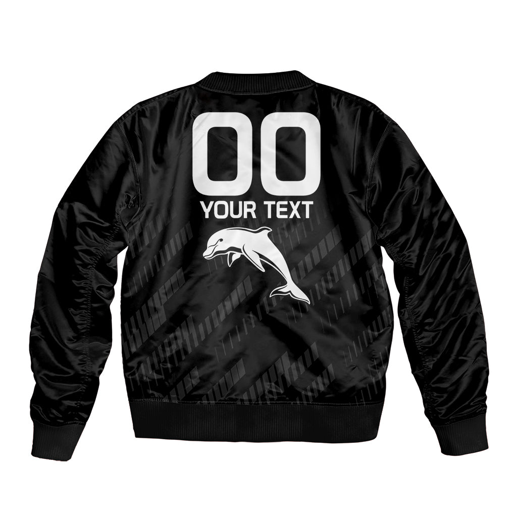 custom-text-and-number-nrl-dolphins-rugby-bomber-jacket-simple-black-style-2023