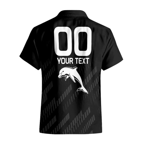 custom-text-and-number-nrl-dolphins-rugby-hawaiian-shirt-simple-black-style-2023