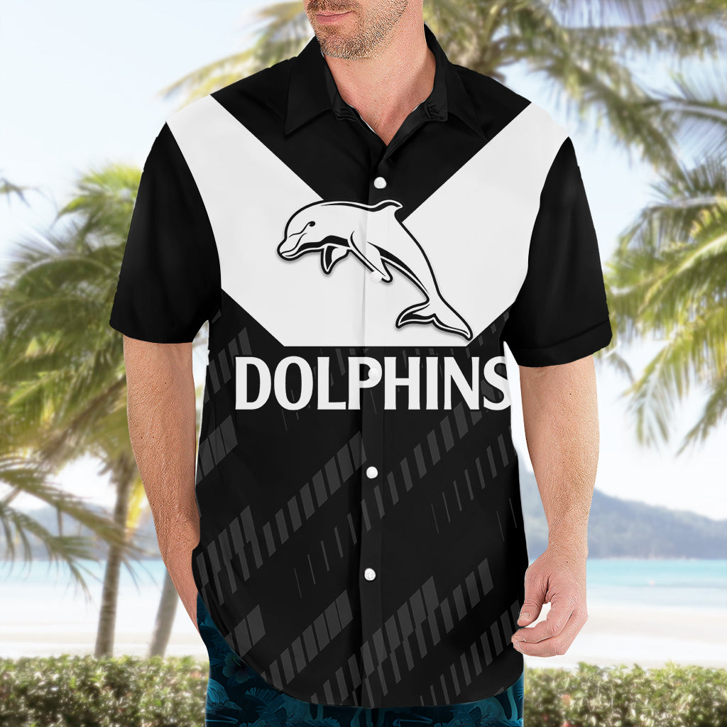 custom-text-and-number-nrl-dolphins-rugby-hawaiian-shirt-simple-black-style-2023