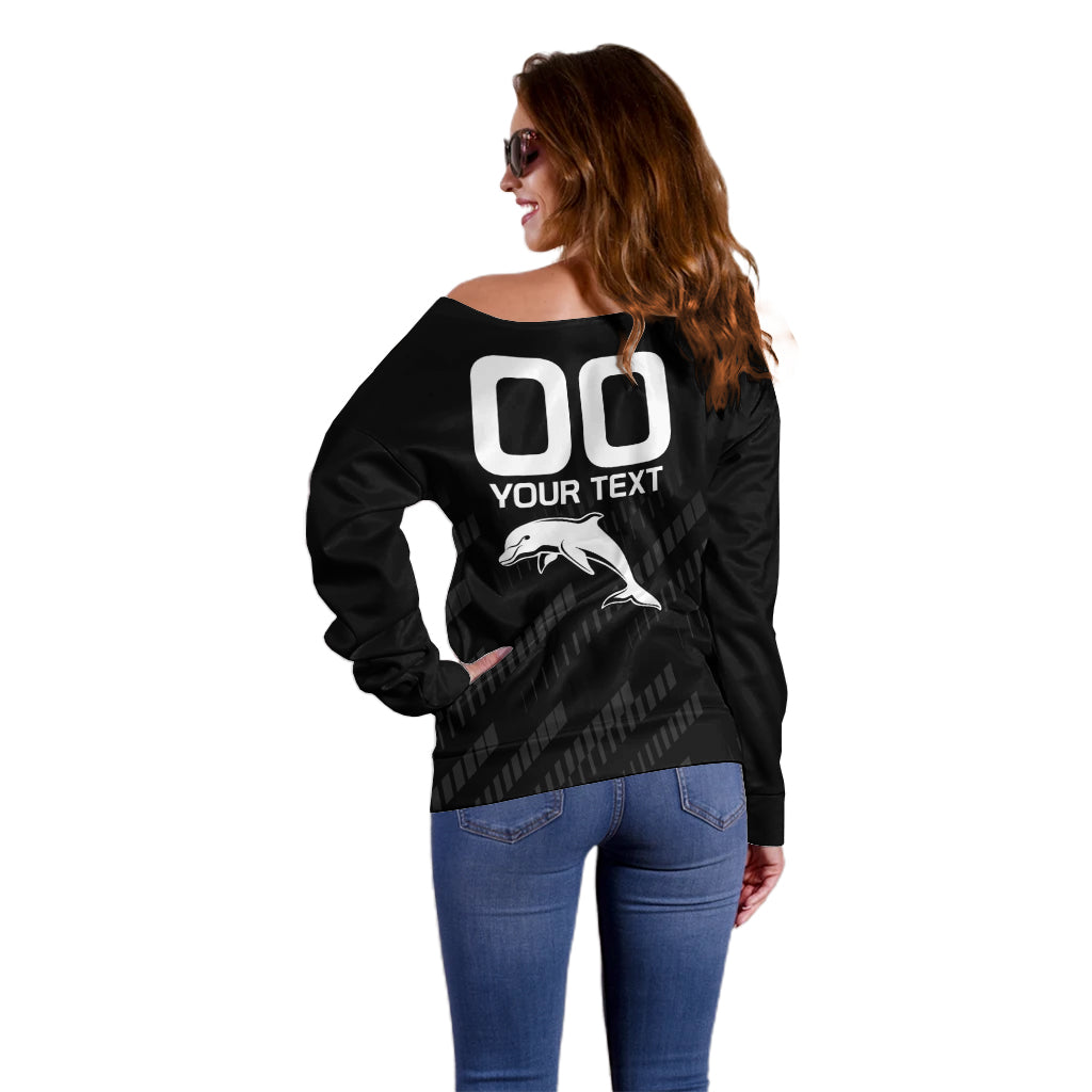 custom-text-and-number-nrl-dolphins-rugby-off-shoulder-sweater-simple-black-style-2023