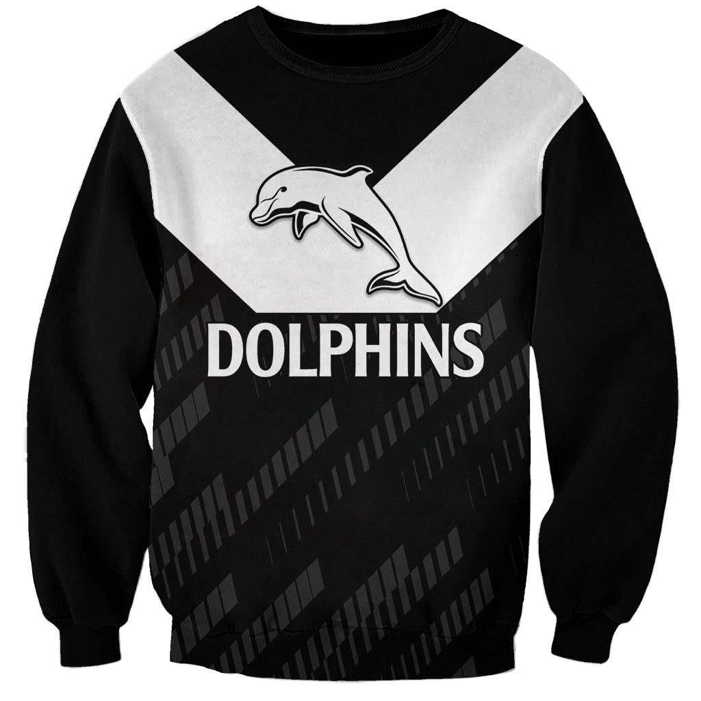 custom-text-and-number-nrl-dolphins-rugby-sweatshirt-simple-black-style-2023