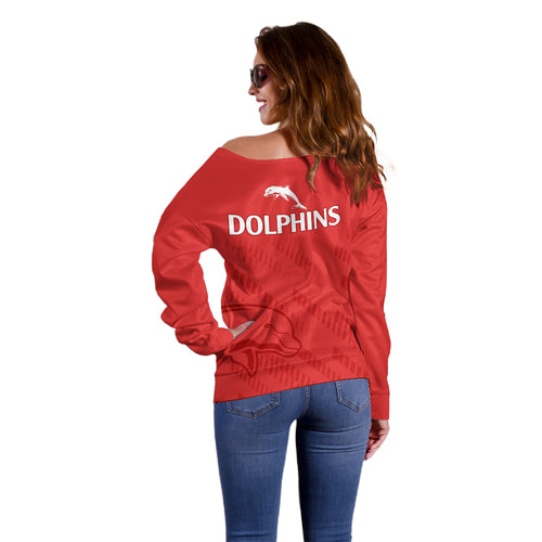 nrl-dolphins-rugby-off-shoulder-sweater-simple-red-style-2023