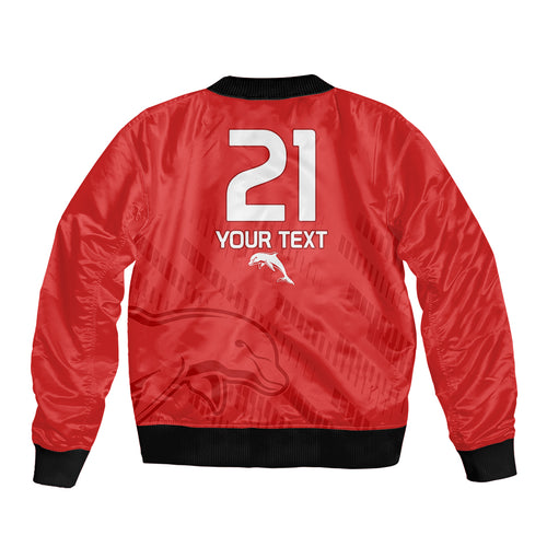 custom-text-and-number-nrl-dolphins-rugby-bomber-jacket-simple-red-style-2023