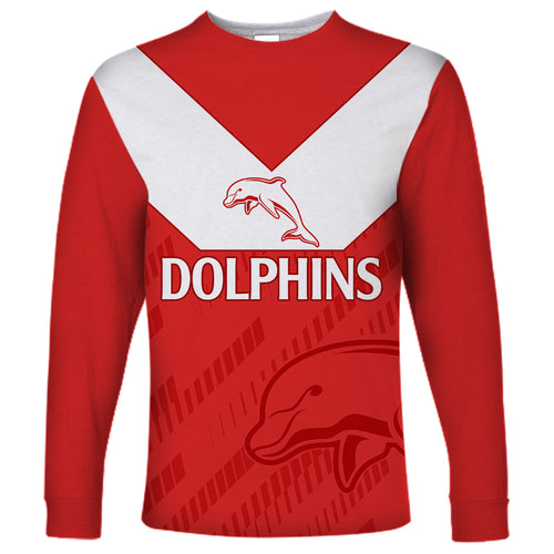 custom-text-and-number-nrl-dolphins-rugby-long-sleeve-shirt-simple-red-style-2023