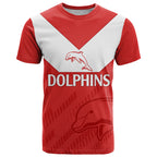 custom-text-and-number-nrl-dolphins-rugby-t-shirt-simple-red-style-2023
