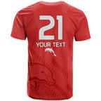 custom-text-and-number-nrl-dolphins-rugby-t-shirt-simple-red-style-2023