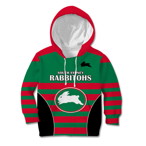nrl-rabbitohs-rugby-kid-hoodie-simple-style-2023