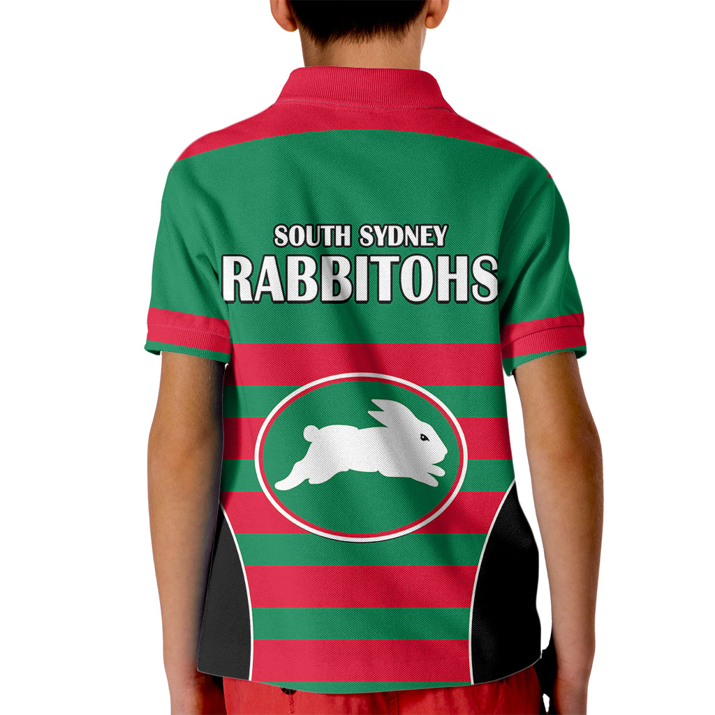 nrl-rabbitohs-rugby-kid-polo-shirt-simple-style-2023