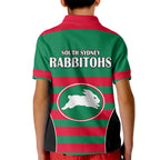 nrl-rabbitohs-rugby-kid-polo-shirt-simple-style-2023