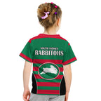 nrl-rabbitohs-rugby-kid-t-shirt-simple-style-2023