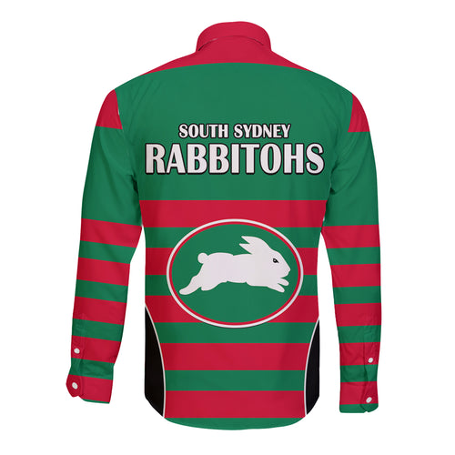nrl-rabbitohs-rugby-long-sleeve-button-shirt-simple-style-2023