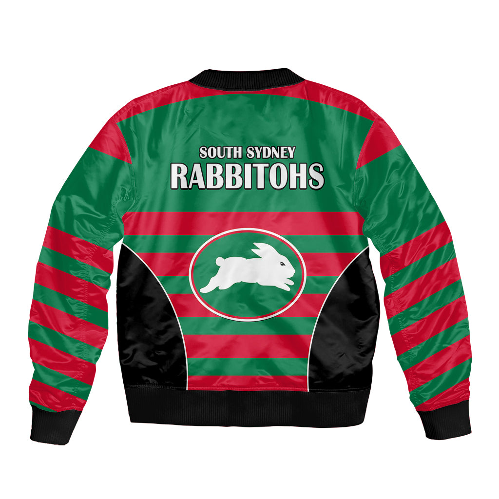 nrl-rabbitohs-rugby-sleeve-zip-bomber-jacket-simple-style-2023