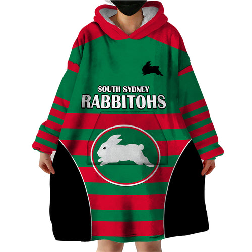 nrl-rabbitohs-rugby-wearable-blanket-hoodie-simple-style-2023