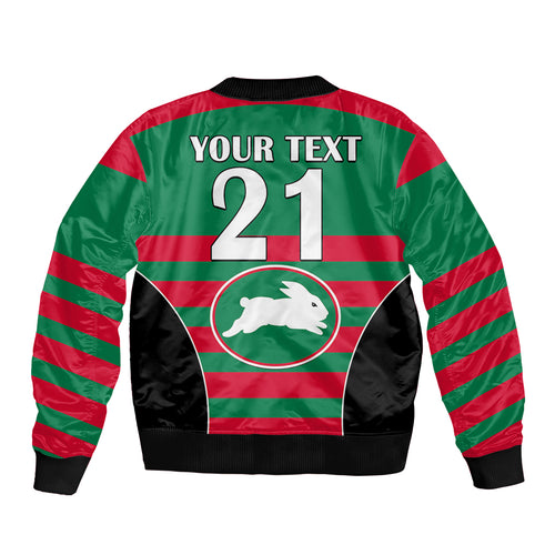 custom-text-and-number-nrl-rabbitohs-rugby-bomber-jacket-simple-style-2023