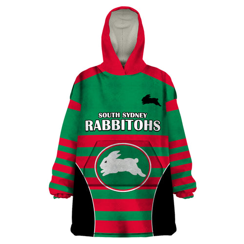 custom-text-and-number-nrl-rabbitohs-rugby-wearable-blanket-hoodie-simple-style-2023