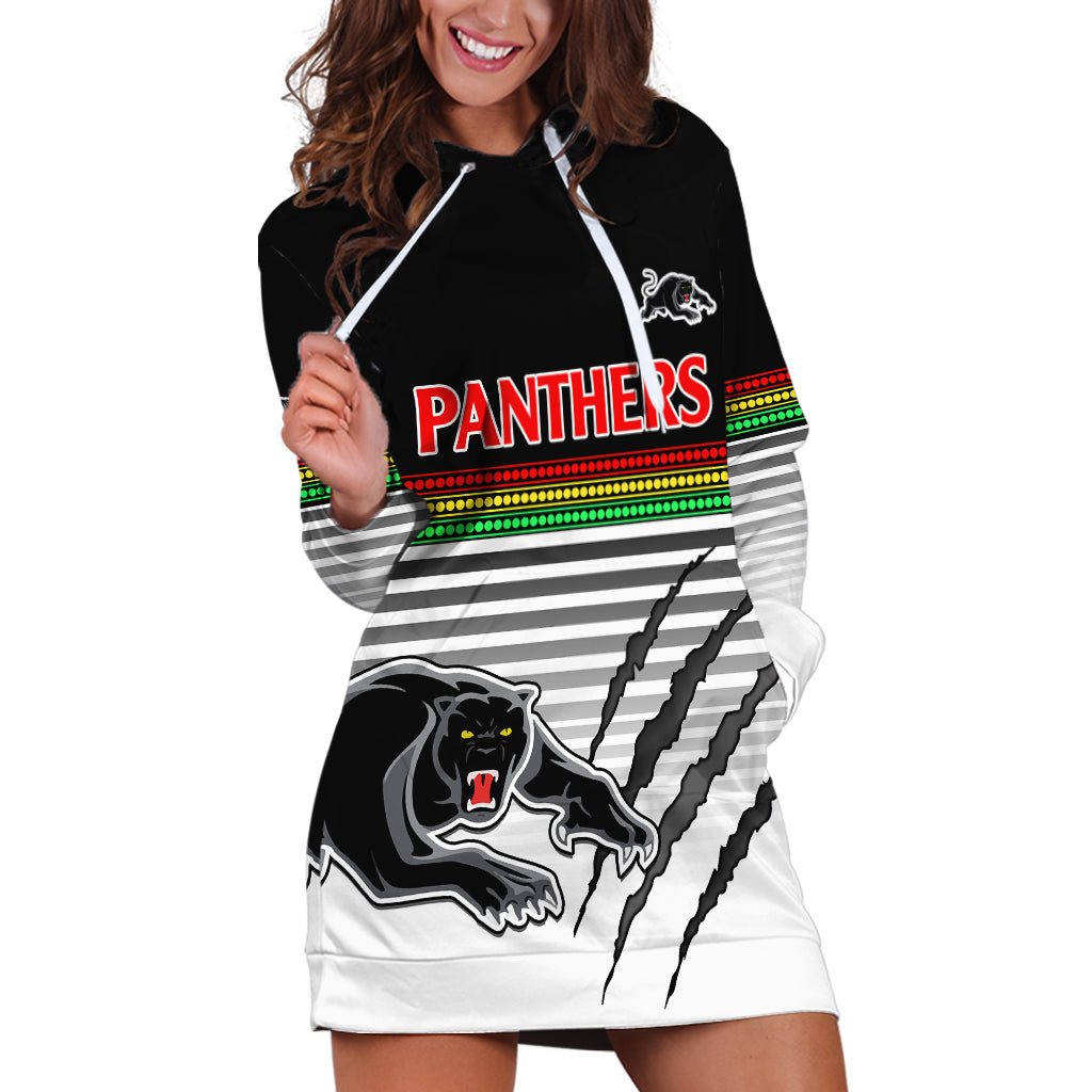 custom-text-and-number-penrith-panthers-rugby-hoodie-dress-authentic-permiers-black-version-2023