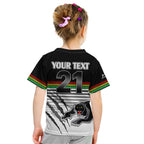 custom-text-and-number-penrith-panthers-rugby-kid-t-shirt-authentic-permiers-black-version-2023