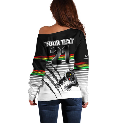 custom-text-and-number-penrith-panthers-rugby-off-shoulder-sweater-authentic-permiers-black-version-2023